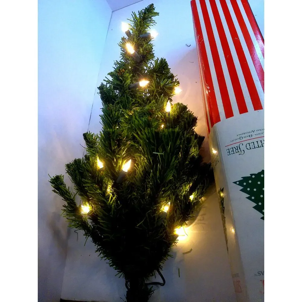 Vintage Silvestri Christmas Tree 2 Foot Lighted White Lights 24 Inches READ